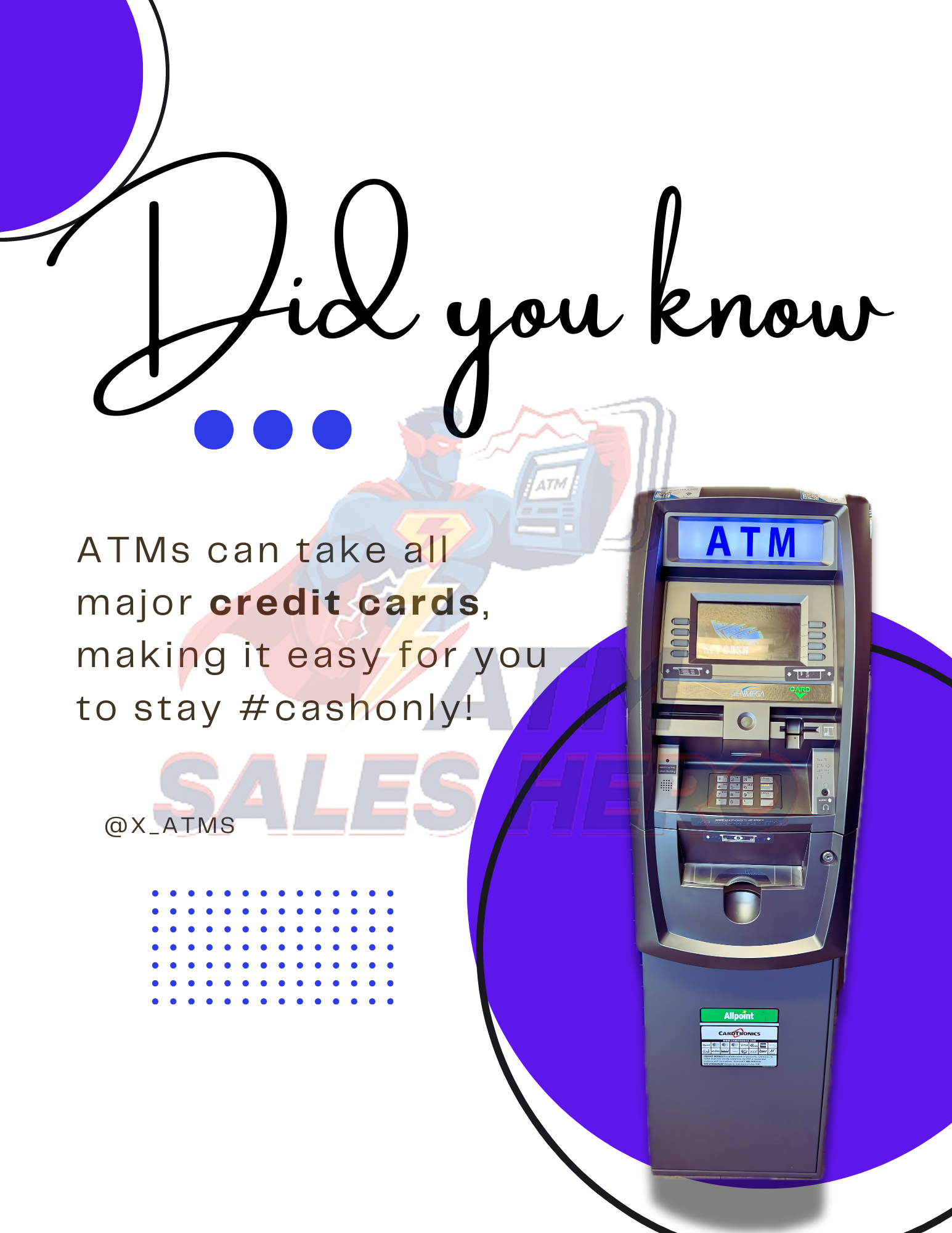 Did You Know? ATMs Accept Credit Cards Flyer