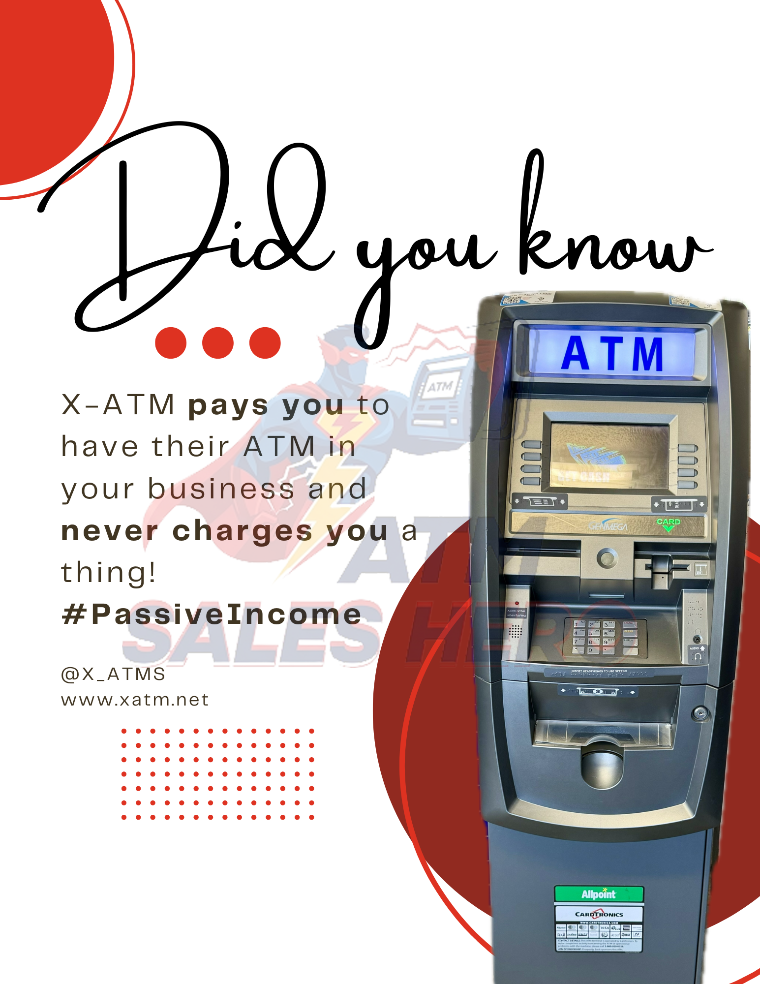 Did You Know We Pay You? ATM Flyer