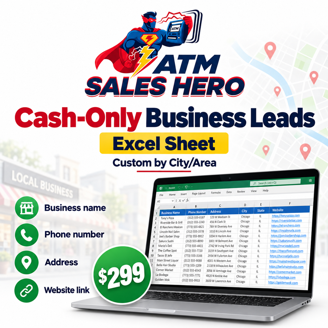 Preview of Cash-Only Business Leads product